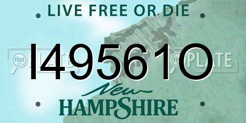 I49561O New Hampshire License Plate
