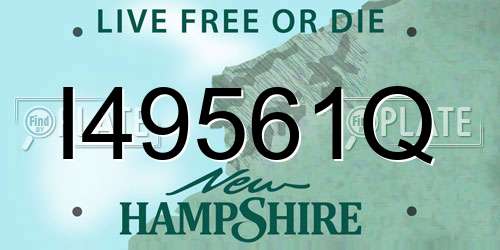 I49561Q New Hampshire License Plate