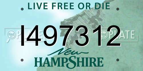 I497312 New Hampshire License Plate