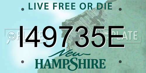 I49735E New Hampshire License Plate