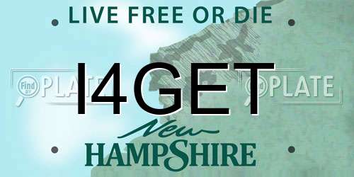 I4GET New Hampshire License Plate