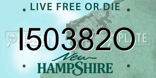 I50382O New Hampshire License Plate