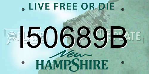 I50689B New Hampshire License Plate