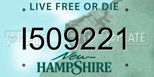 I509221 New Hampshire License Plate