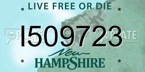 I509723 New Hampshire License Plate