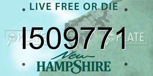 I509771 New Hampshire License Plate