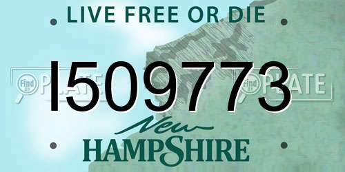 I509773 New Hampshire License Plate