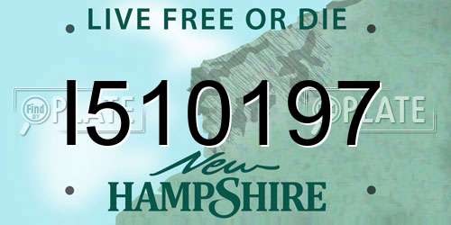 I510197 New Hampshire License Plate