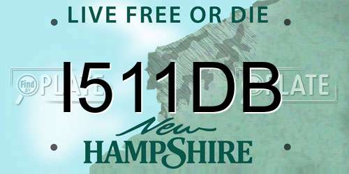 I511DB New Hampshire License Plate