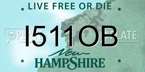 I511OB New Hampshire License Plate