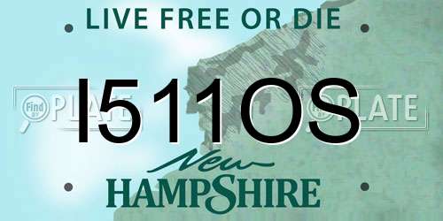 I511OS New Hampshire License Plate