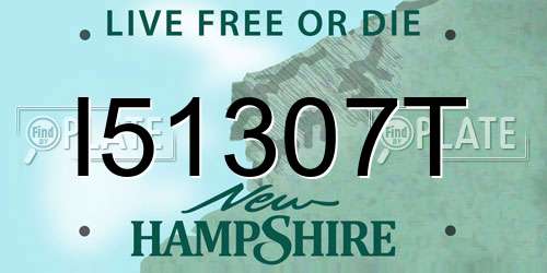 I51307T New Hampshire License Plate