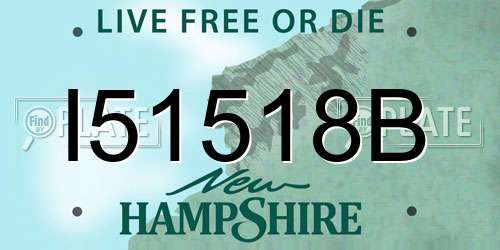 I51518B New Hampshire License Plate