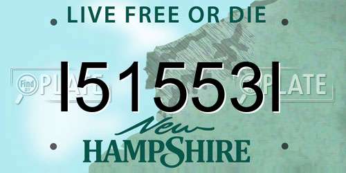 I51553I New Hampshire License Plate