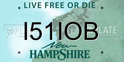 I51IOB New Hampshire License Plate