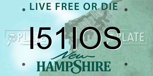 I51IOS New Hampshire License Plate