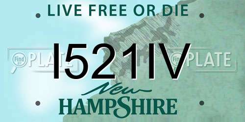 I521IV New Hampshire License Plate