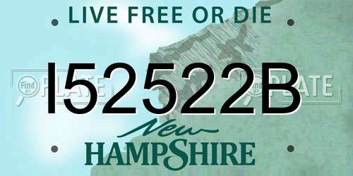 I52522B New Hampshire License Plate