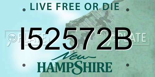 I52572B New Hampshire License Plate