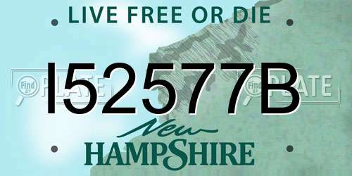I52577B New Hampshire License Plate