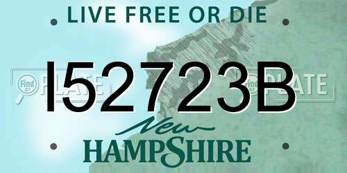 I52723B New Hampshire License Plate
