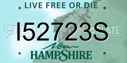 I52723S New Hampshire License Plate
