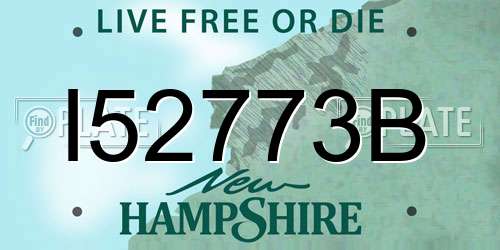 I52773B New Hampshire License Plate