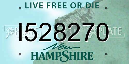 I528270 New Hampshire License Plate