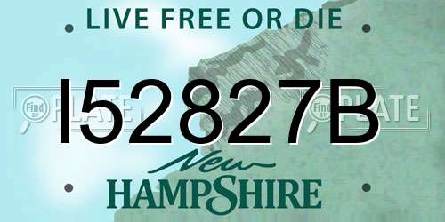 I52827B New Hampshire License Plate