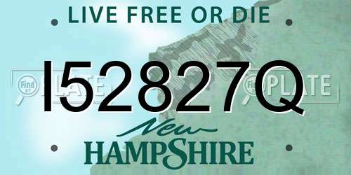 I52827Q New Hampshire License Plate