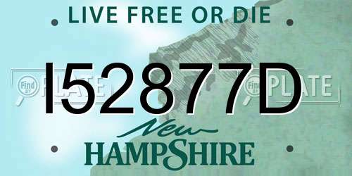 I52877D New Hampshire License Plate