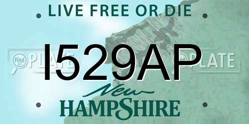 I529AP New Hampshire License Plate
