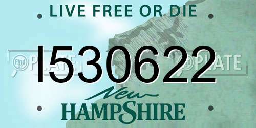 I530622 New Hampshire License Plate