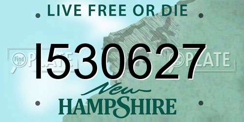 I530627 New Hampshire License Plate
