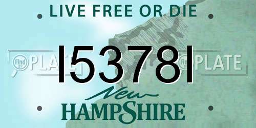 I5378I New Hampshire License Plate