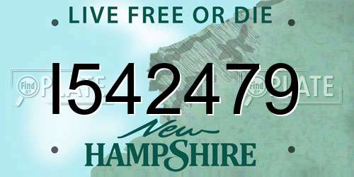 I542479 New Hampshire License Plate