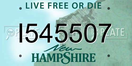 I545507 New Hampshire License Plate