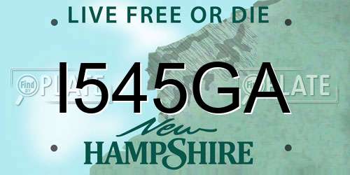 I545GA New Hampshire License Plate