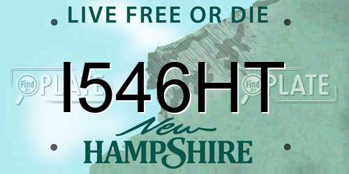 I546HT New Hampshire License Plate