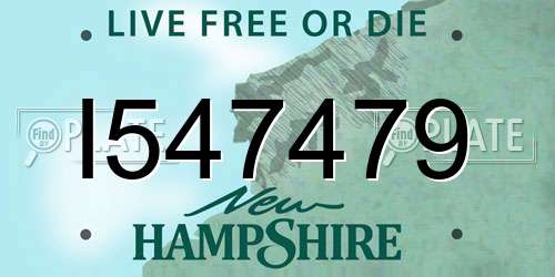 I547479 New Hampshire License Plate