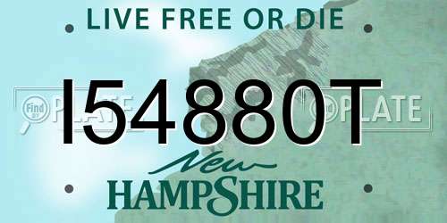 I54880T New Hampshire License Plate