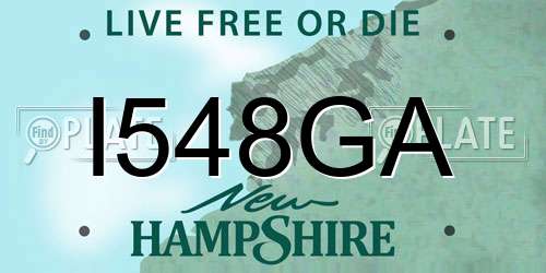 I548GA New Hampshire License Plate