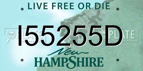 I55255D New Hampshire License Plate
