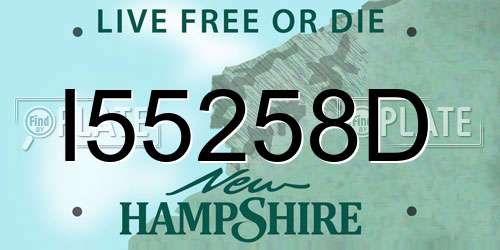 I55258D New Hampshire License Plate