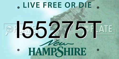 I55275T New Hampshire License Plate