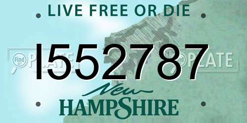 I552787 New Hampshire License Plate
