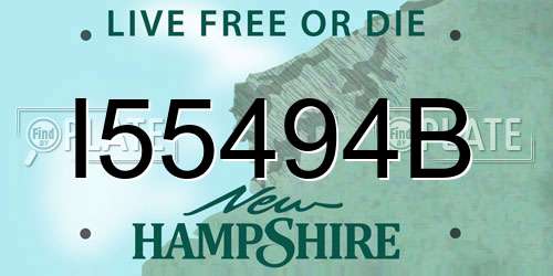 I55494B New Hampshire License Plate