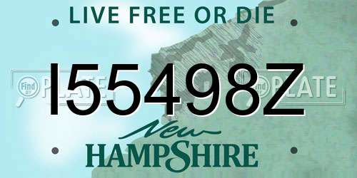 I55498Z New Hampshire License Plate