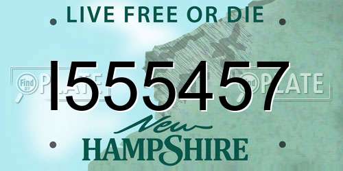 I555457 New Hampshire License Plate