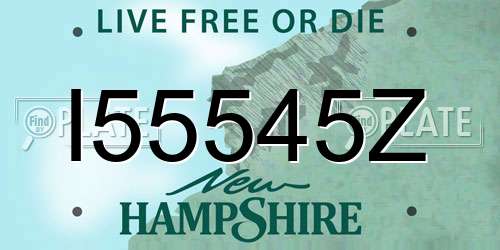 I55545Z New Hampshire License Plate
